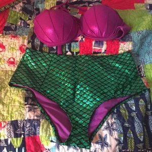 NWOT Ariel Cosplay Swimsuit from HotTopic
